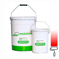 Полиуретановая краска по бетону  «PRASPAN® PU-C102» красная полуматовая